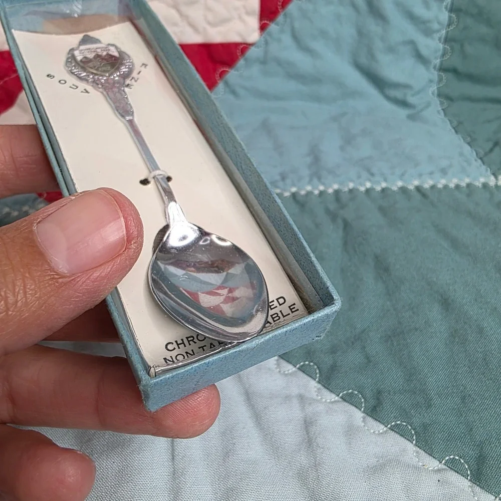 Grand Canyon National Park Arizona Souvenir Spoon Chrome Plated Vintage In Box